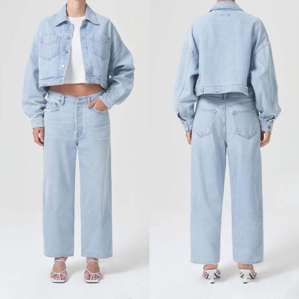 Agolde Low Slung Baggy Jeans A9079-1463 34 Shake Relaxed Denim
